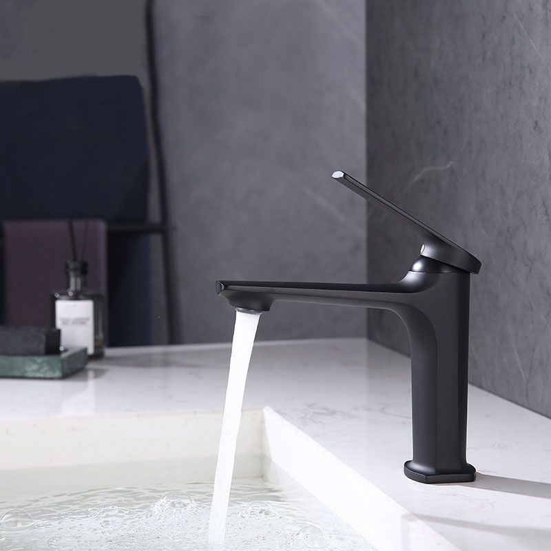 Skorter | Modern faucet brass lever handles low arc sink bathroom faucet
