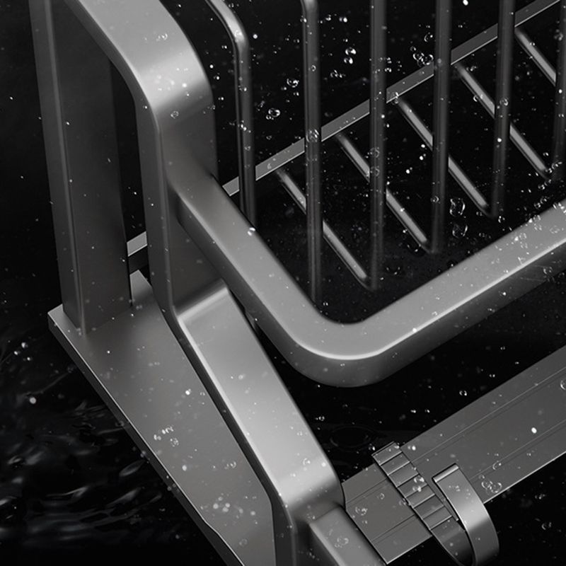 Skorter | Aluminium modern bathroom accessory set polished grey bathroom shelf/toilet paper holder/robe hooks