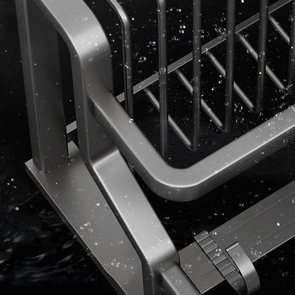 Skorter | Aluminium modern bathroom accessory set polished grey bathroom shelf/toilet paper holder/robe hooks