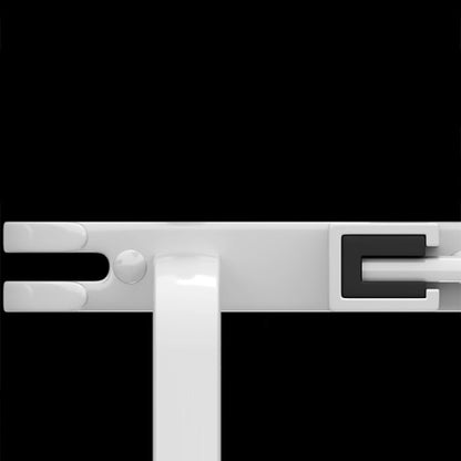 Skorter | Contemporary Bathroom Hardware Set in White with Bath Shelf/Towel Rack/Paper Holder