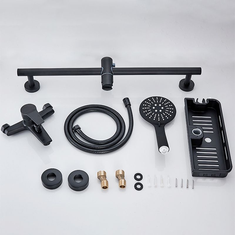 Skorter | Brass Wall-mounted Shower System Single Handle Shower with Lever Handle