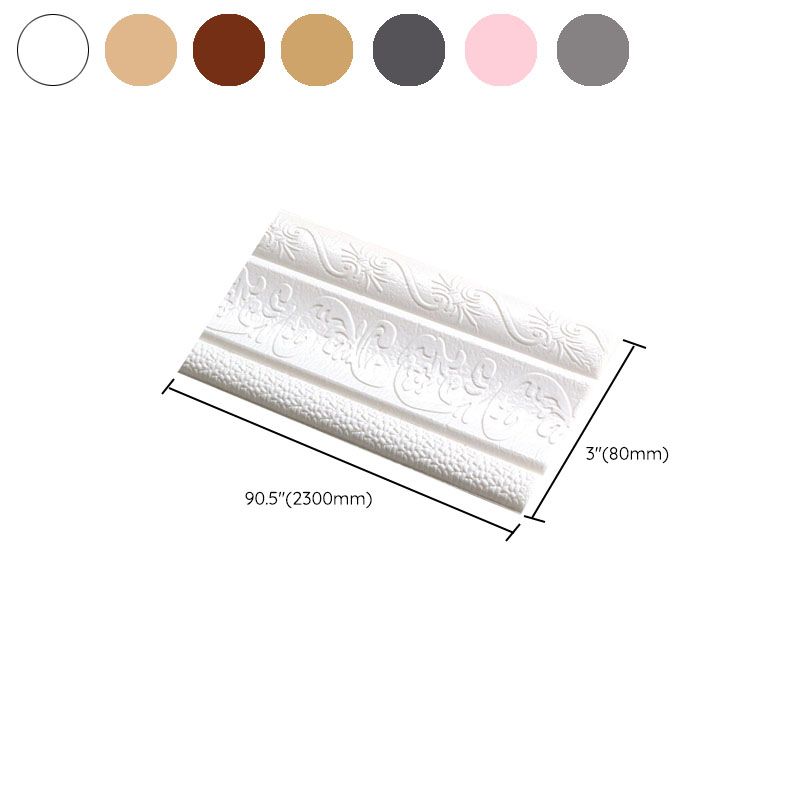 Skorter | Modern Baseboards 3D Embossing Baseboard PVC Stereo Base Set of 1