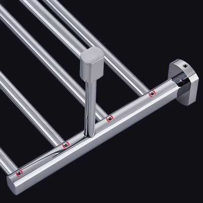 Skorter | Contemporary Bathroom Accessories Hardware Set in Silver Metal