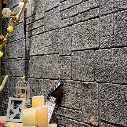 Skorter | 3D artificial stone wall panel industrial style living room wall panel (pack of 10)
