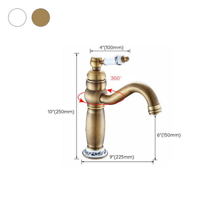 Skorter | Round Basin Faucet Bathroom Faucet Single Lever High Arc Basin Faucet