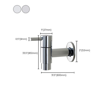 Skorter | Contemporary Wall-Mounted Bathroom Faucet Single Hole Low Arc Solid Brass Circular Faucet
