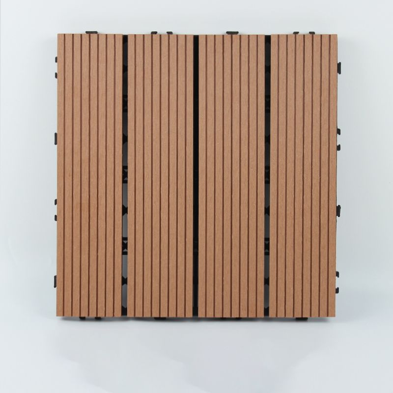 Skorter | 30 cm x 30 cm Square PVC Terrace Tiles Snap Installation Outdoor Floor Tiles