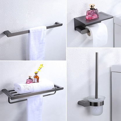 Skorter | Dark gray modern bathroom accessory set stainless steel bathroom accessory set