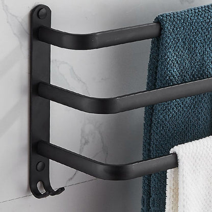 Skorter | Modern black aluminum bathroom furniture set towel bar bathroom fittings