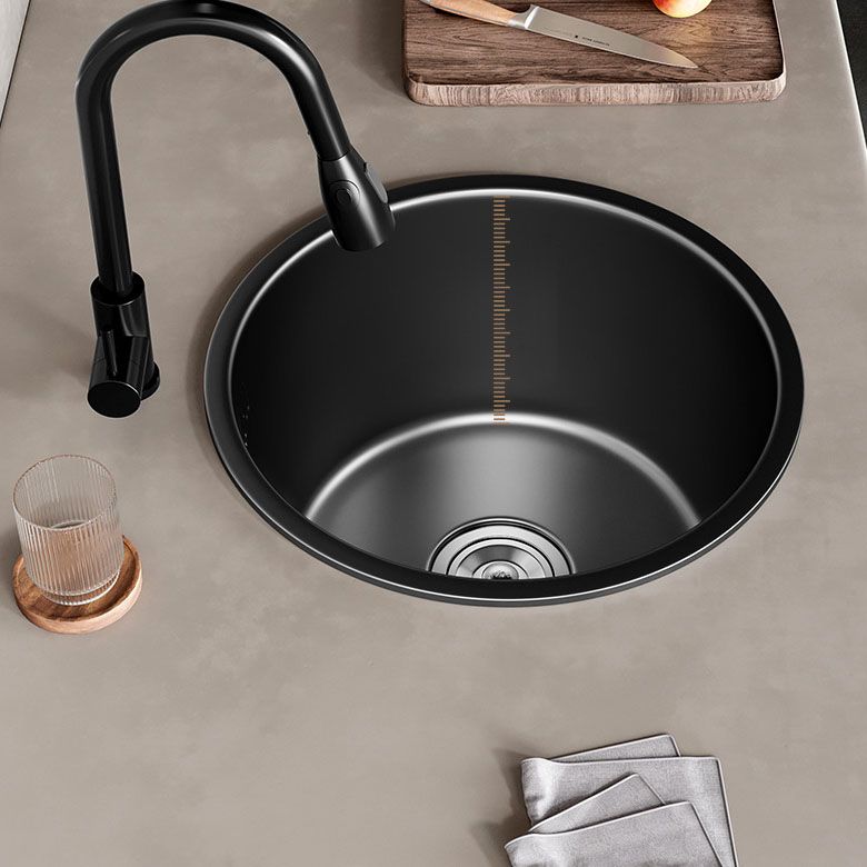 Skorter | Contemporary Style Round Kitchen Sink Stainless Steel Kitchen Sink