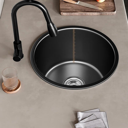 Skorter | Contemporary Style Round Kitchen Sink Stainless Steel Kitchen Sink