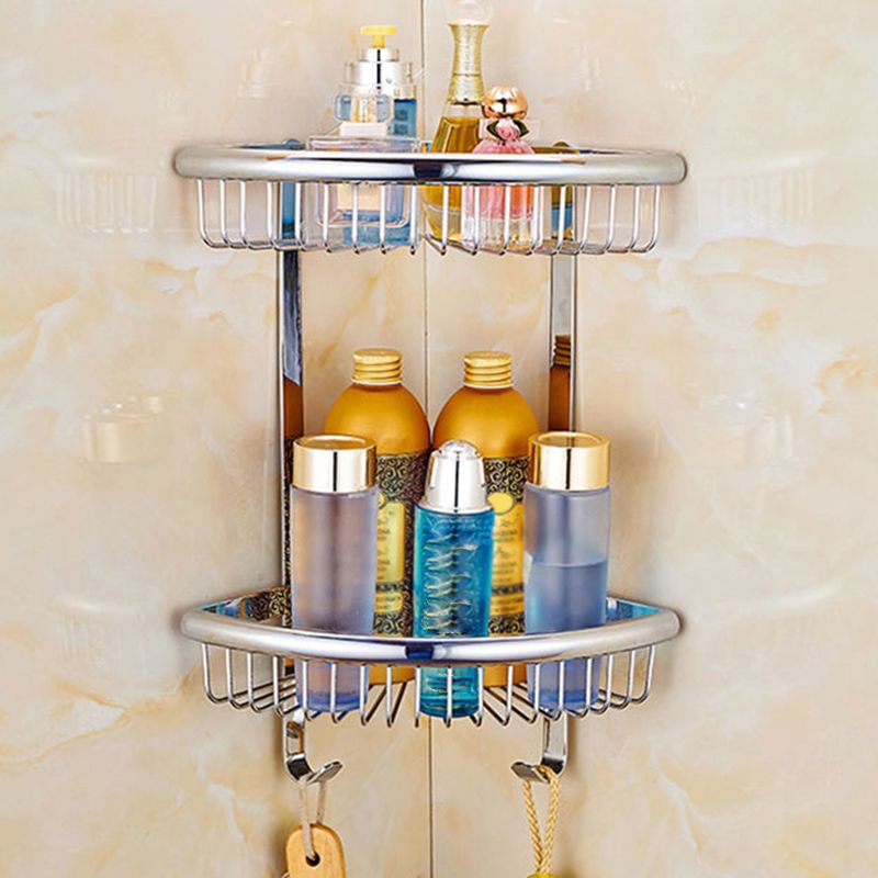 Skorter | Contemporary Bathroom Accessories Hardware Set in Silver Metal