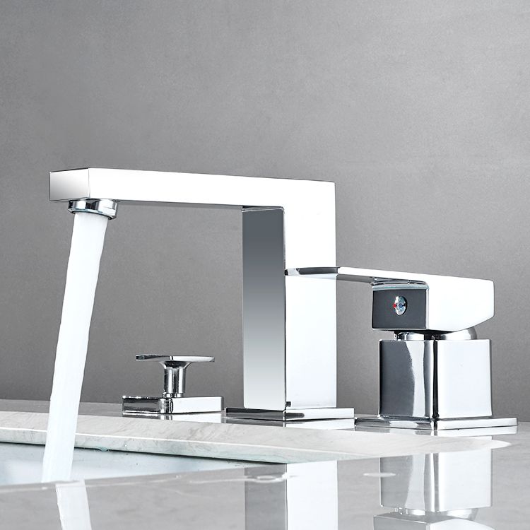 Skorter | Contemporary Bath Faucet Trim Deck Mounted Low Arc Bathroom Faucet