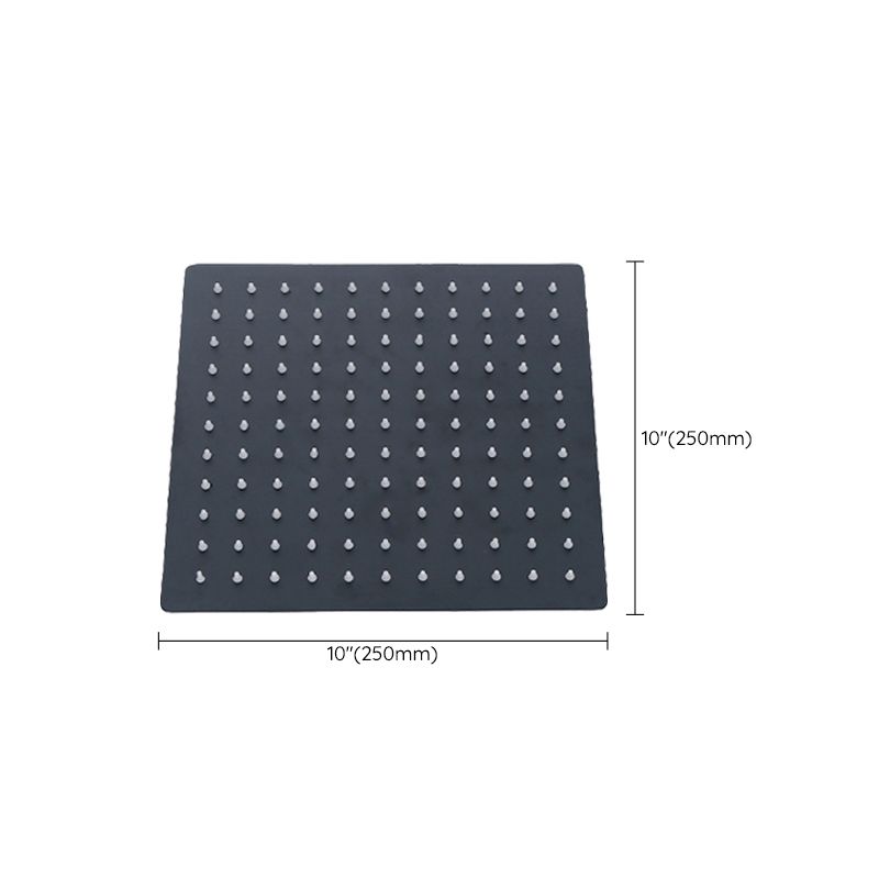 Skorter | Black Square Fixed Shower Head Modern Style Wall Mounted Shower Head