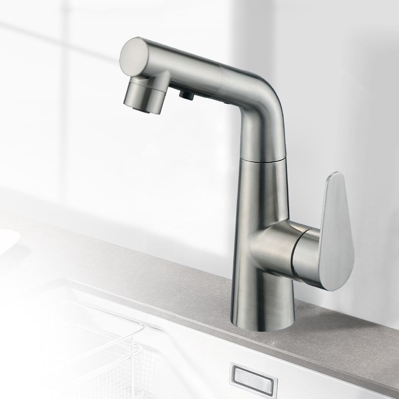 Skorter | Contemporary Vessel Faucet Pull-Out Faucet with Single Lever Handle