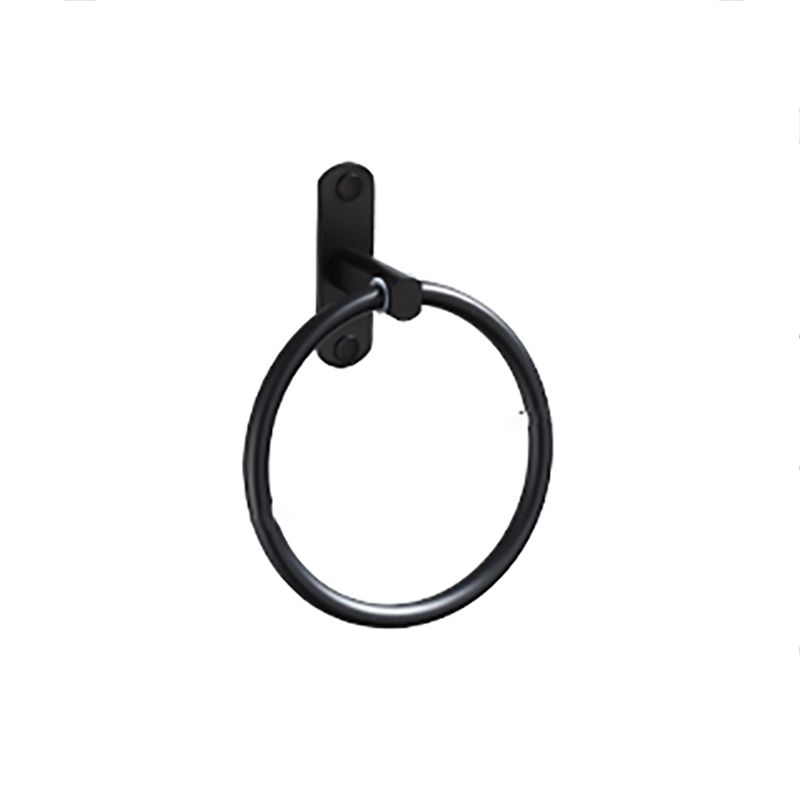 Skorter | Contemporary Bathroom Accessory Set Black Surface Bathrobe Hook/Towel Ring Bar