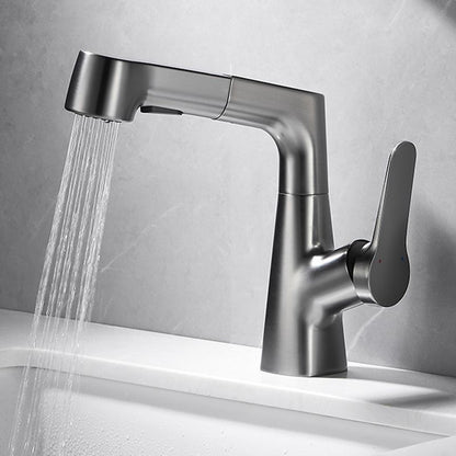 Skorter | 1-Handle Brush Nickel Widespread Faucet Single Hole Bathroom Vessel Faucet with Brass