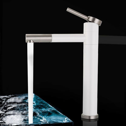 Skorter | Modern Vessel Sink Faucet Stainless Steel Single Handle Low Arc Pull Down Vessel Faucet