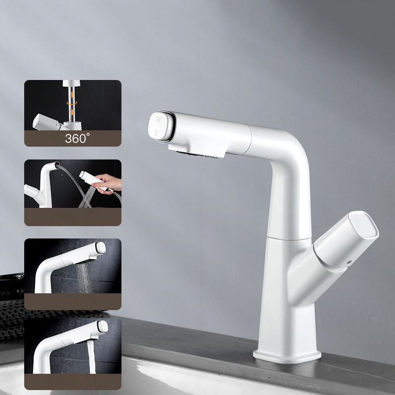 Skorter | Brass Contemporary Faucet Retractable Round Bathroom Faucet