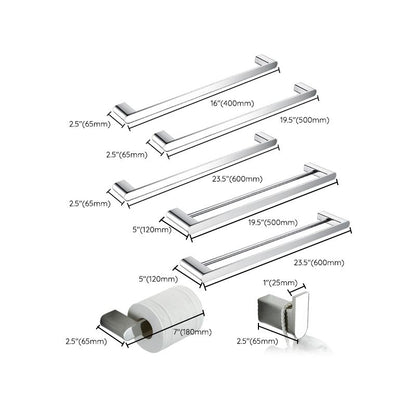 Skorter | Contemporary bathroom accessories single item or in set in silver