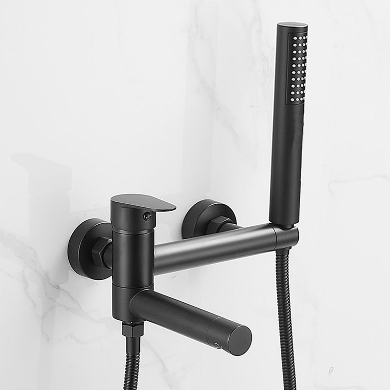 Skorter | Contemporary Wall Mounted Bathtub Filler Single Handle Metal Faucet