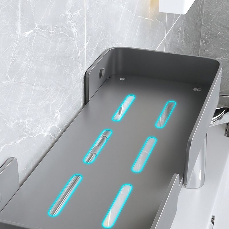 Skorter | 3-piece modern bathroom hardware set aluminum bathroom shelf in gray