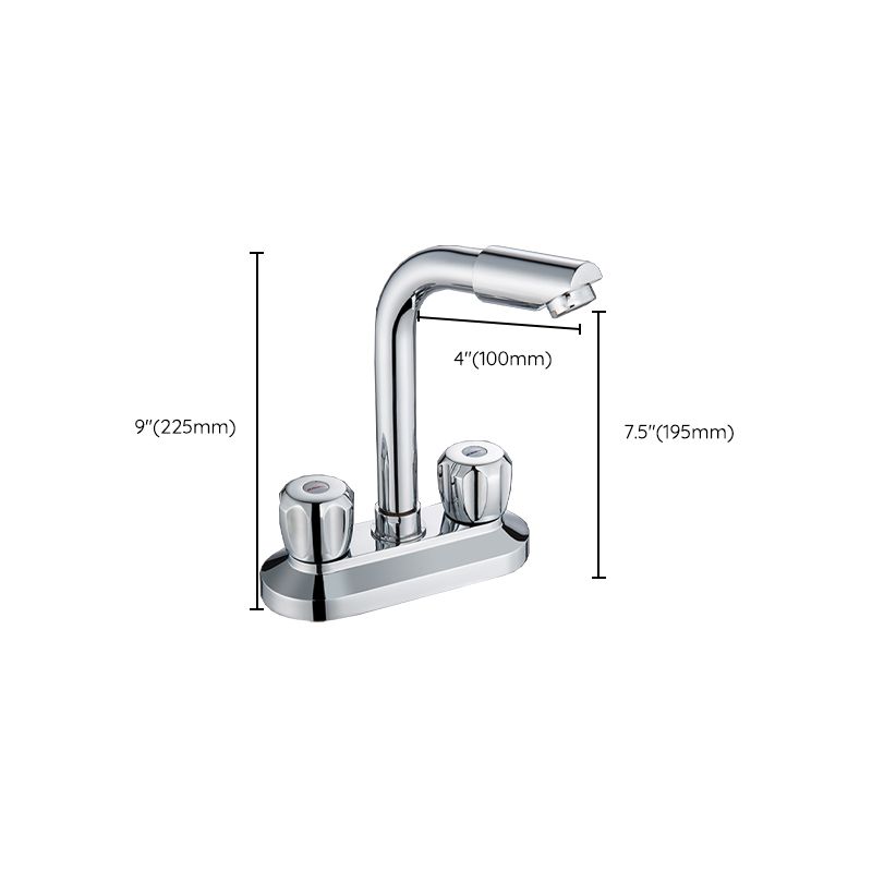 Skorter | 2-Handle Modern Vessel Sink Faucet Three-Way Bathroom Faucet