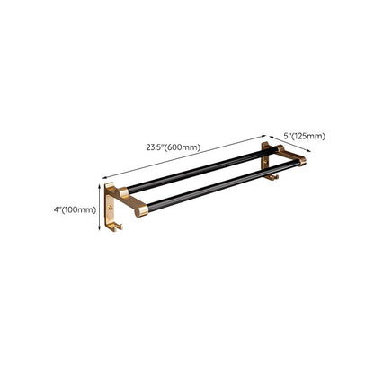 Skorter | Black and Brass Bathroom Hardware Set Modern Stainless Steel Bathroom Shelf/Towel Holder/Paper Holder
