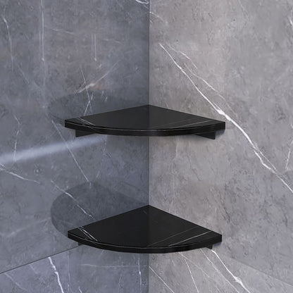Skorter | 3-piece modern bathroom accessory set marble and metal bathroom shelf
