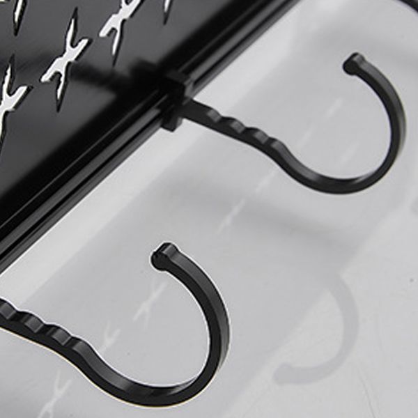 Skorter | Black / Silver Bathroom Accessories Aluminium Hardware Set Bathroom Shelf