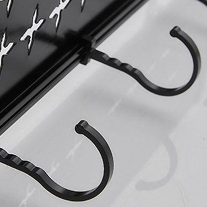 Skorter | Black / Silver Bathroom Accessories Aluminium Hardware Set Bathroom Shelf