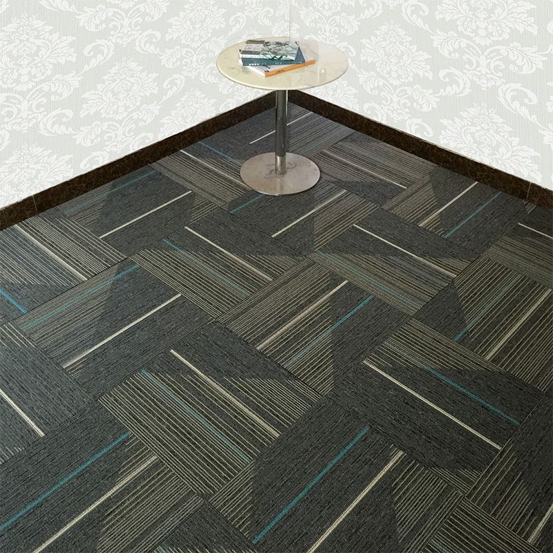 Skorter | Dark Color Level Loop Carpet Tile Non-Slip Self-Adhesive Indoor Office Carpet Tiles
