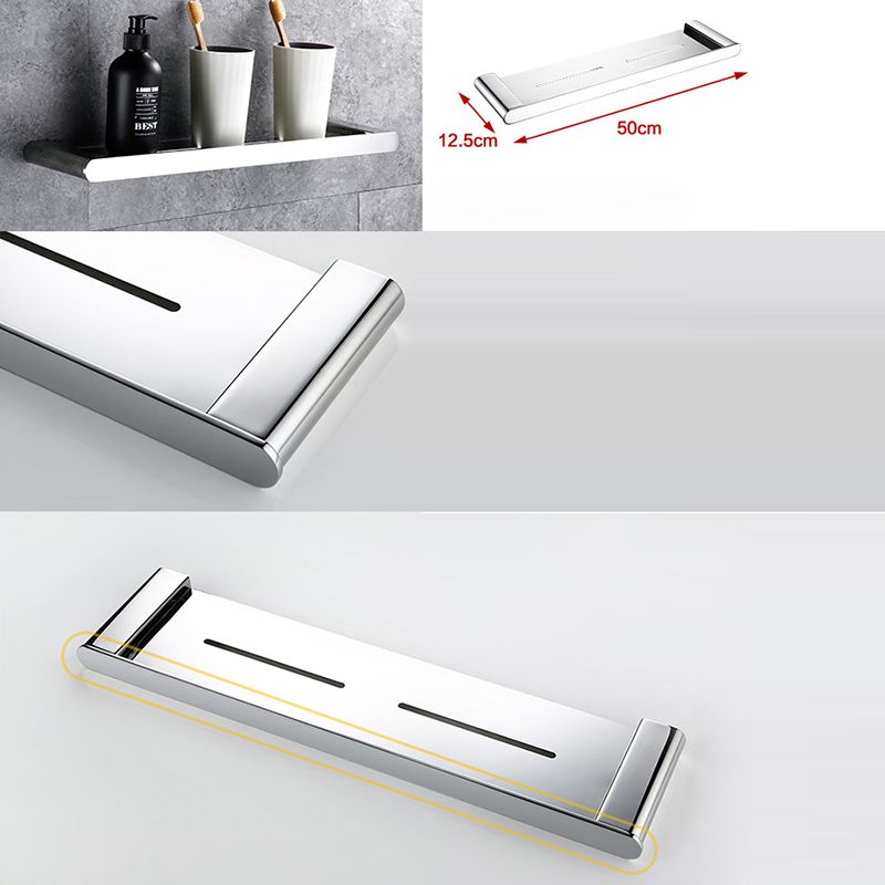 Skorter | Contemporary Bathroom Accessories Hardware Set in Silver with Soap Dish