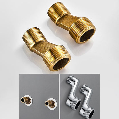 Skorter | Contemporary Wall Mounted Bathroom Faucet Lever Handles 2-Hole Faucet Brass Faucet