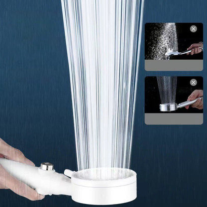 Skorter | 5 Sprays Shower Head Round Wall Mounted Plastic Wall Connector Holder Handheld Shower Head