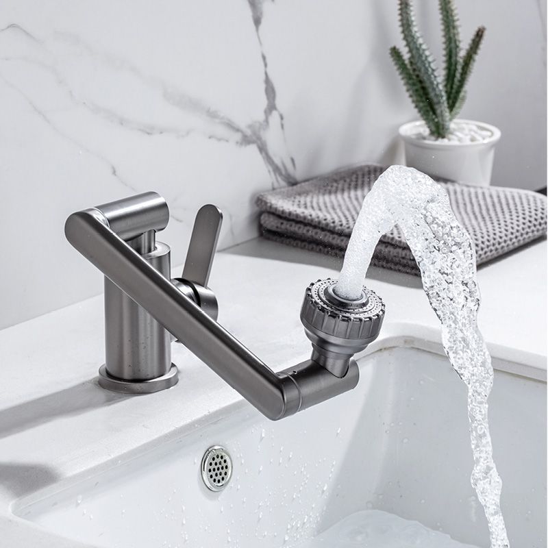 Skorter | Contemporary Centerset Faucet Lever Handles Low Arc Stainless Steel Faucet