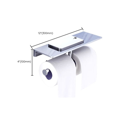 Skorter | Chrome brass modern bathroom accessory set with towel bar/ ring/ paper holder & bathrobe hook