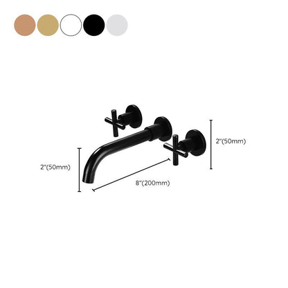 Skorter | 3 holes faucet 2 cross handle wall-mounted faucet for the bathroom
