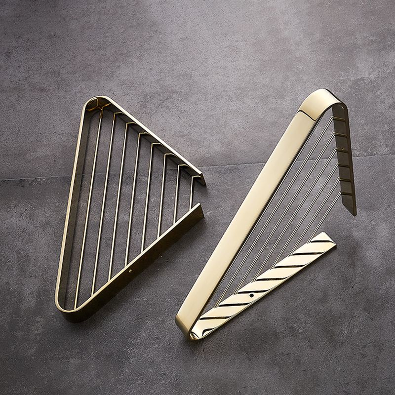 Skorter | 2-piece modern bathroom accessory set, polished chrome/gold, bathroom shelf