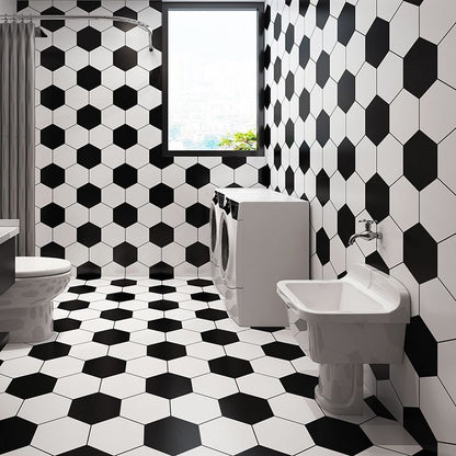 Skorter | Bathroom Wall Floor Tile Waterproof Geometric Pattern Floor Wallpaper