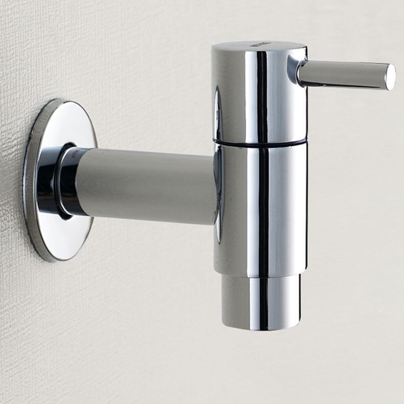 Skorter | Contemporary Wall-Mounted Bathroom Faucet Single Hole Low Arc Solid Brass Circular Faucet