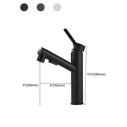 Skorter | Bathroom Vessel Faucet Swivel Spout Single Handle Faucet with Pull-Out Spray Head