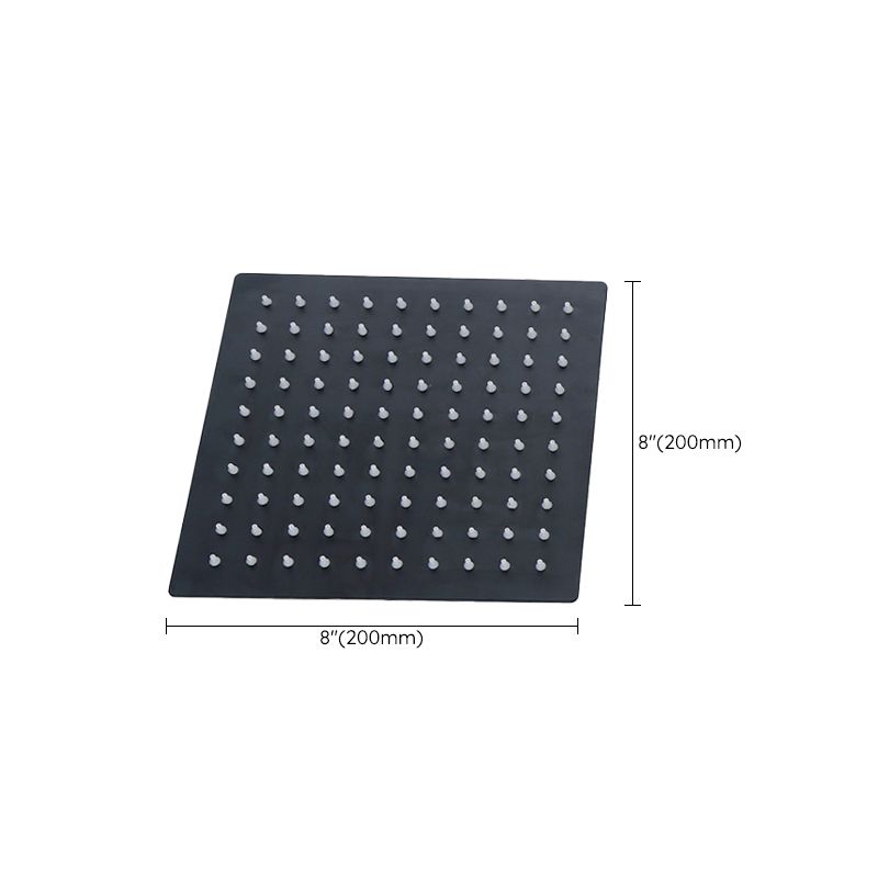 Skorter | Black Square Fixed Shower Head Modern Style Wall Mounted Shower Head