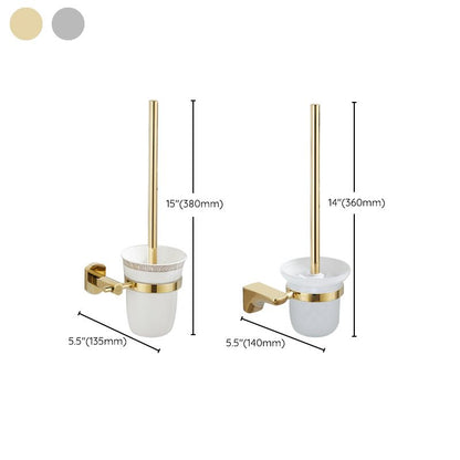 Skorter | 2-piece metal bathroom accessory set traditional toilet brush and holder set