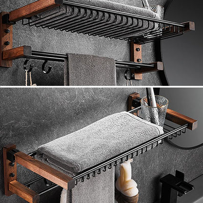 Skorter | 7-piece bathroom accessory set wood and metal bathroom accessory hardware set