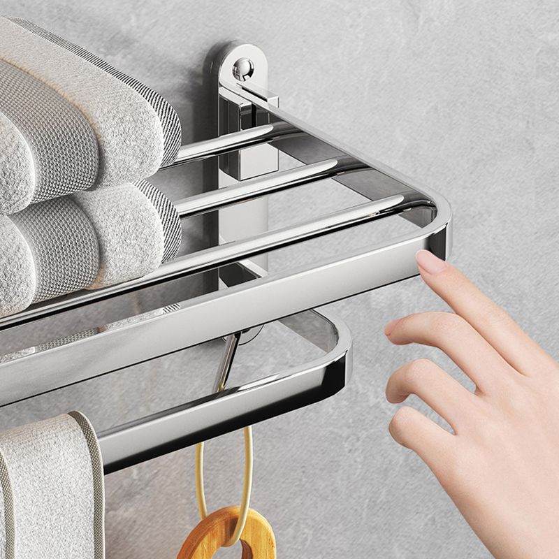 Skorter | Chrome Modern Bathroom Hardware Set Stainless Steel Towel Hook/Towel Bar & Bath Shelf