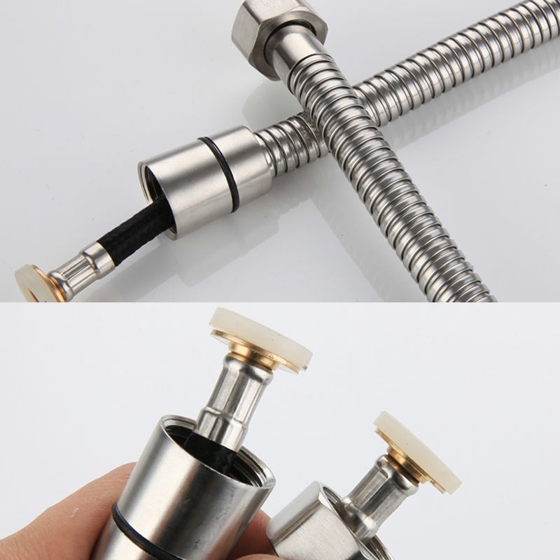 Skorter | Cylindrical Hand Shower with Self-Cleaning Stainless Steel Wall Shower Head