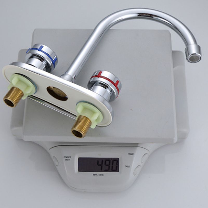 Skorter | 1or2-Handle Brushed Nickel Widespread Faucet 2 Hole Center Set Sink Faucet