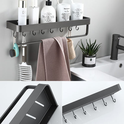 Skorter | Contemporary bathroom accessories single piece or in a set made of gray metal
