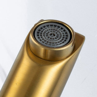 Skorter | 1-Handle Gold Nickel Widespread Faucet Single Hole Lever Sink Faucet with Drain